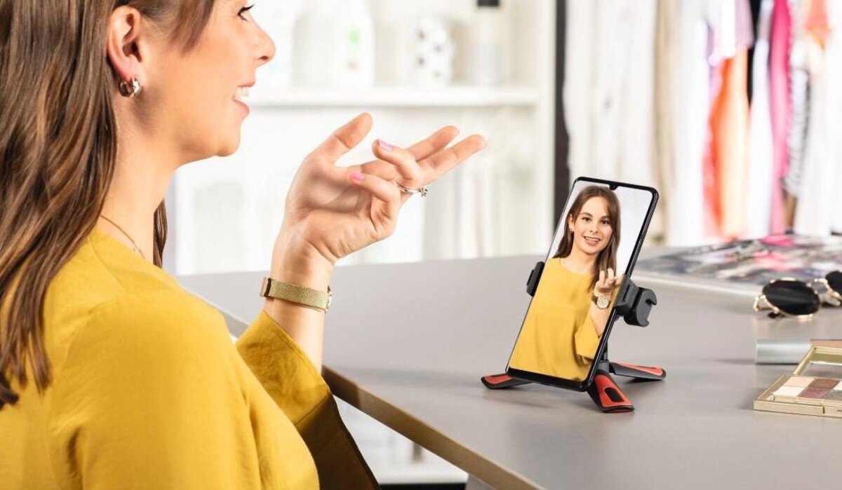 Statyw w kieszonkowym rozmiarze Mini-statyw do smartfona Hama Pocket II Rotation