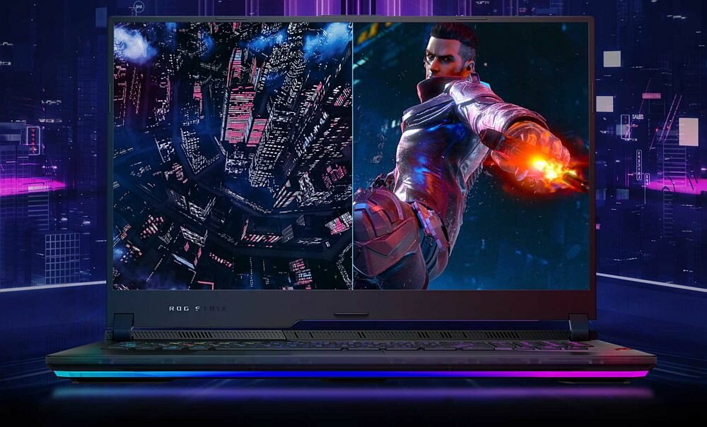 Laptop ASUS Rog Strix Scar 17 - matowa matryca częstotliwość odświeżania na poziomie 144Hz ochrona przed refleksami światła maksimum komfortu