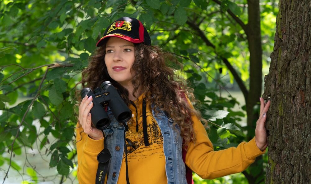 Lornetka NIKON Prostaff 5 10x42 optyka waga konstrukcja ogniskowa zoom przybliżenie dioptria muszle oczne obiektywy soczewki pryzmat powłoka gwint okulary obserwacja przyroda sport powiększenie 