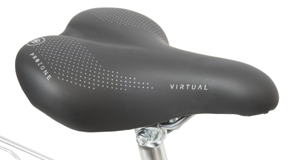 Rower miejski z koszykiem MBM Central 6B 28 cali damski Czarny siodełko LEE CHI sztyca z aluminium siodełko wygodne komfort