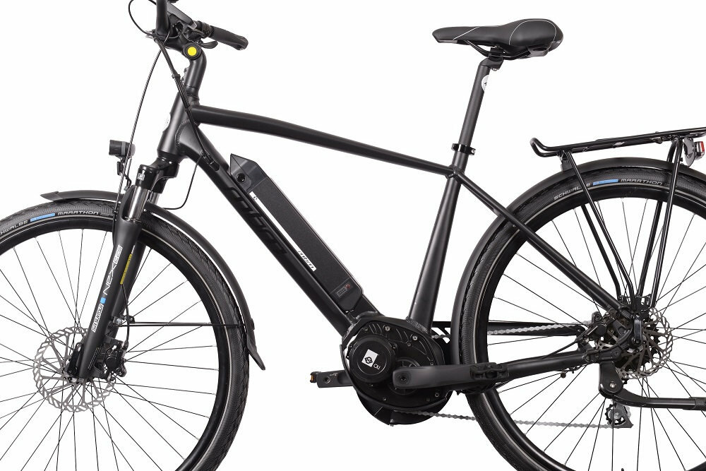 Rower elektryczny MBM E808 Oberon M20 28 cali męski Czarny rama z aluminium 20 cali lekka odporna na korozję i uszkodzenia mechaniczne