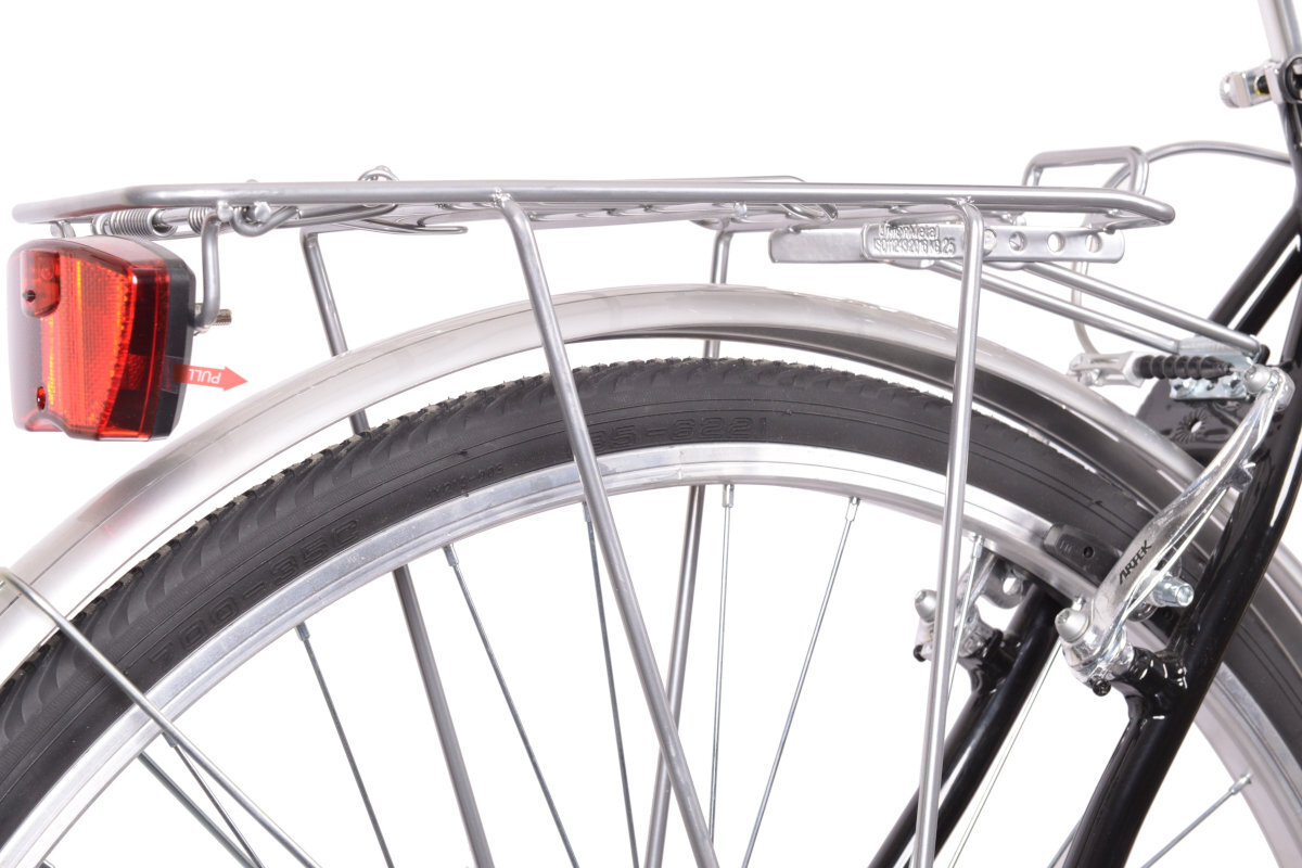 Rower miejski MBM 828 Central 6B 28 cali meski czarny wyposazenie