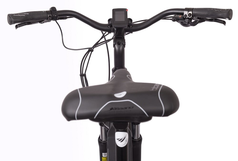 Rower elektryczny MBM E808 Titania D17 28 cali damski Czarny bagażnik wyświetlacz LCD