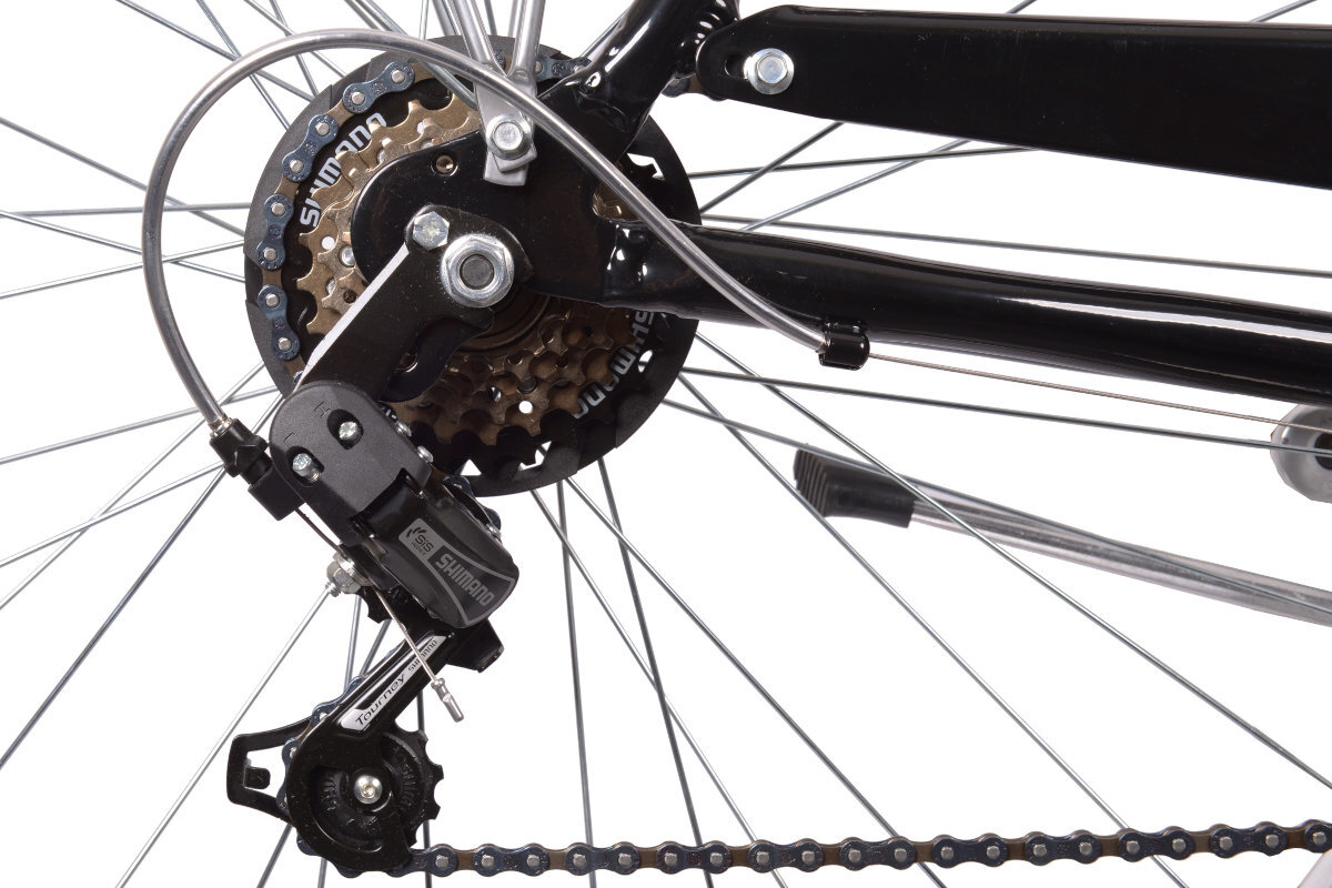 Rower miejski MBM 828 Central 6B 28 cali meski czarny hamulce v-brake