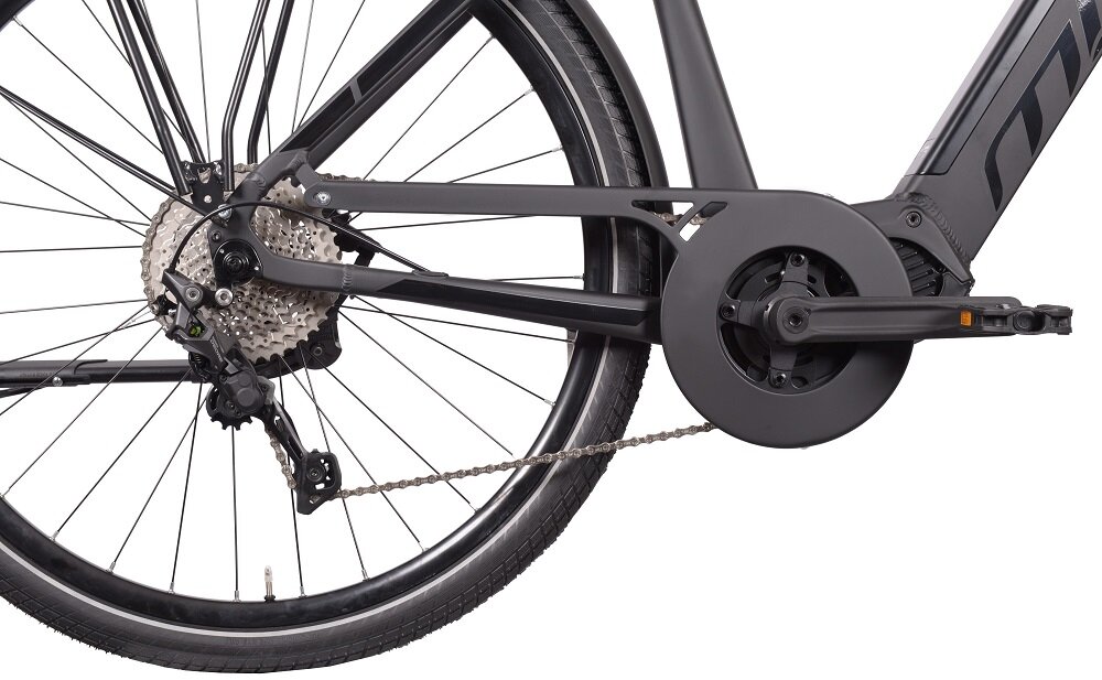 Rower elektryczny MBM E809 Erebus M20 28 cali męski Czarny rama z aluminium 20 cali lekka odporna na korozję i uszkodzenia mechaniczne