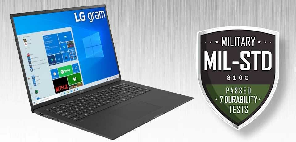 Laptop LG Gram 2021 17Z90P - wytrzymałość