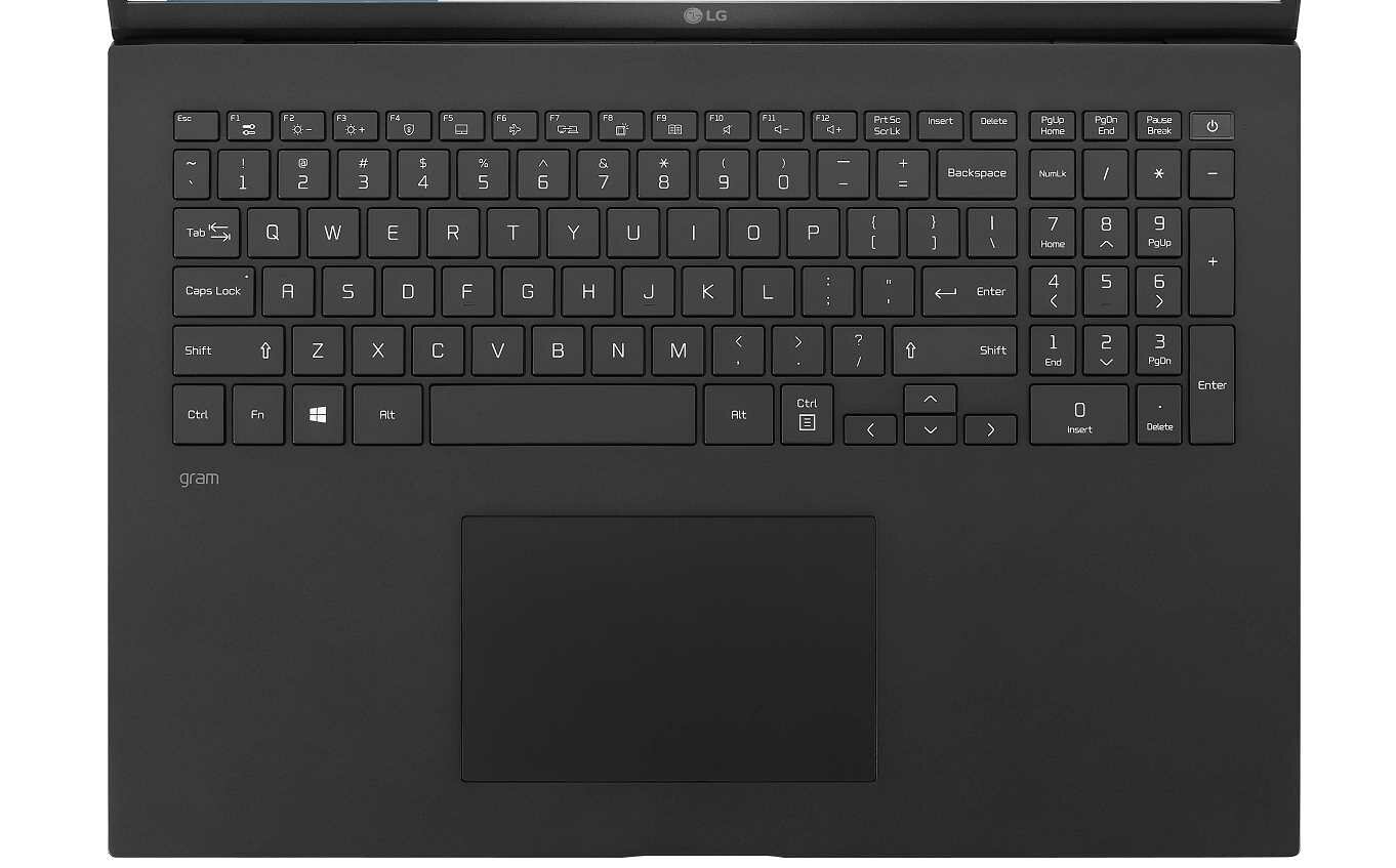 Laptop LG Gram 2021 17Z90P - klawiatura