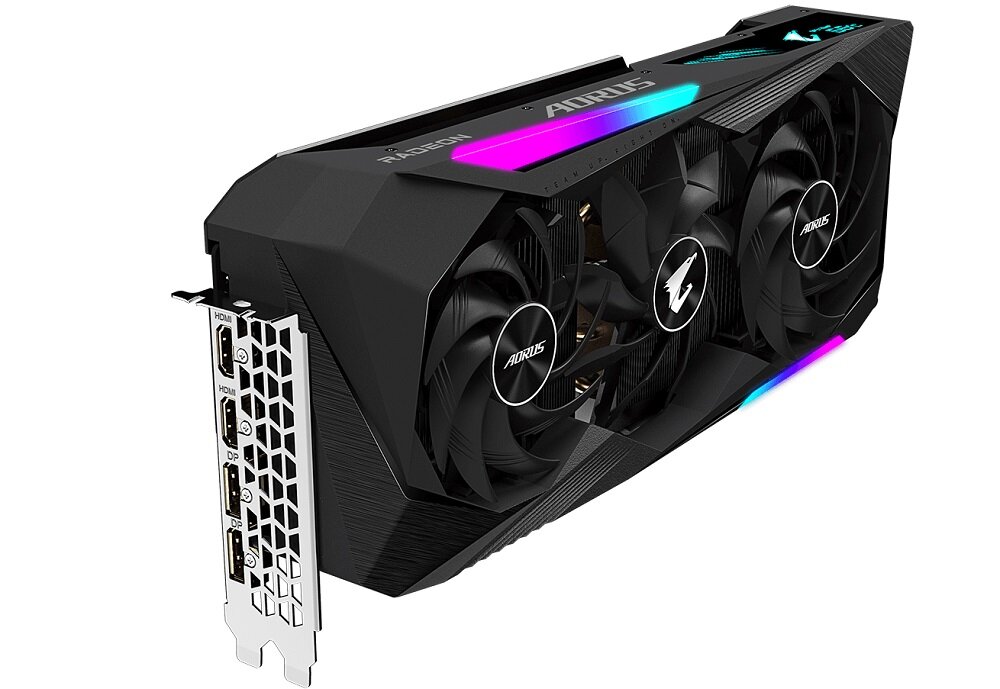 Karta graficzna GIGABYTE Radeon RX 6900 XT Aorus Master 16GB - wydajność przepustowość szyna danych 256 bit duża moc obliczeniowa