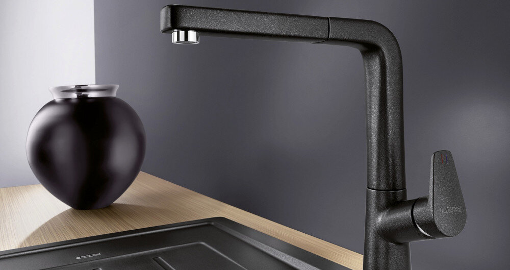 BATERIA KUCHENNA BLANCO AVONA-S 526170 obrotowa wyciągana wylewka kolor czarny