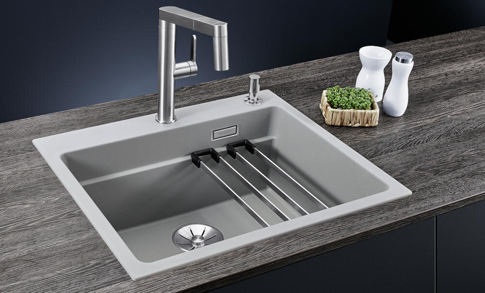 BLANCO zlewozmywak wbudowany montaż blat kuchenny otwór silgranit granit łatwe czyszczenie kamień