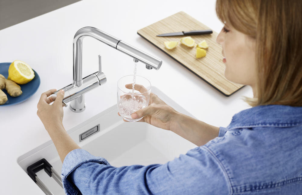 BLANCO Fontas II 525205 bateria elastyczne węże przyłączeniowe łatwy pewny montaż regulator strumień