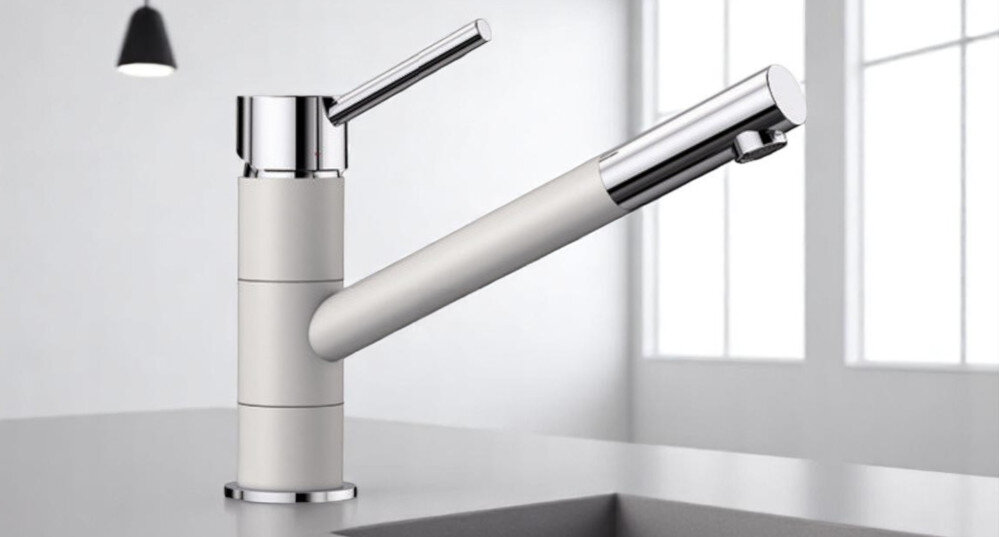 Bateria BLANCO Kano 526175 Czarny/chrom widok całościowy kolor Czarny chrom obrotowa wylewka 360 wygoda komfort