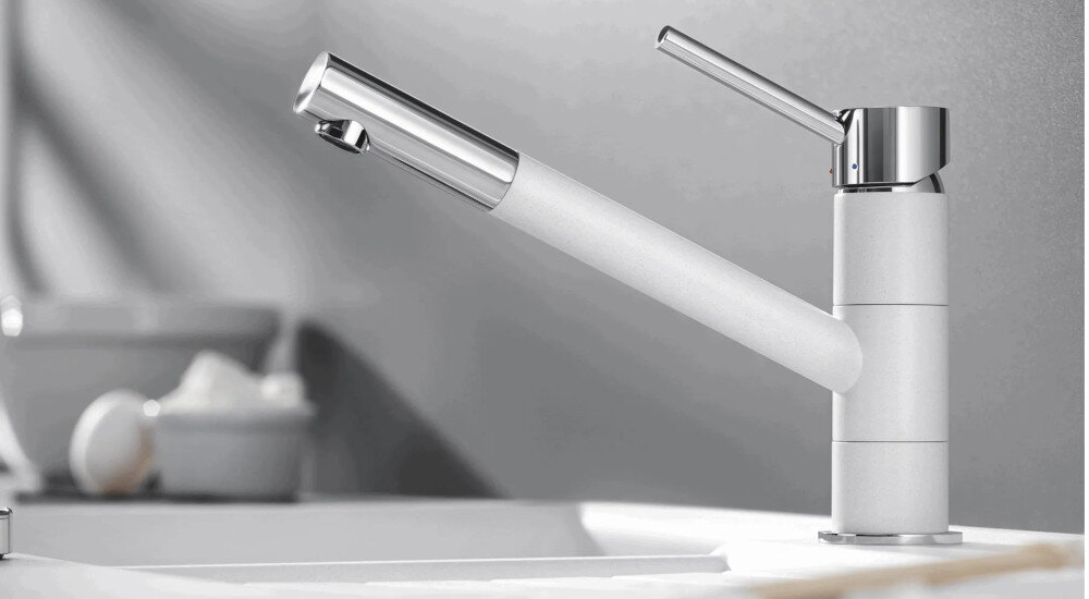 BATERIA KUCHENNA BLANCO Kano 526175 Czarny/chrom trwały estetyczny Silgranit odporny na temperatury łatwe czyszczenie