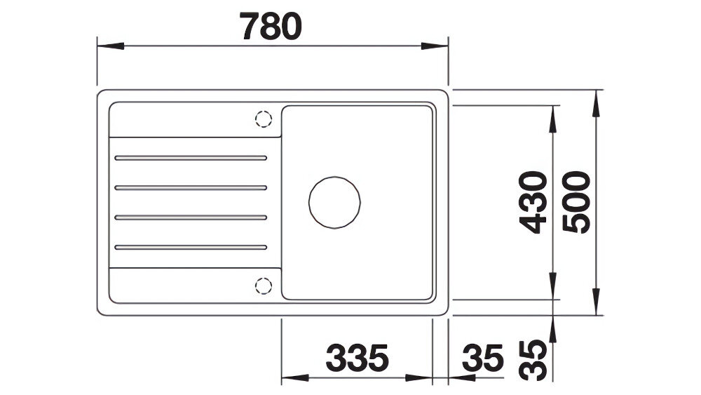 BLANCO zlewozmywak wymiary głębokość