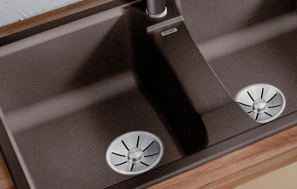 BLANCO funkcjonalność komora miejsce wkład gromadzenie odpadki segregacja odpływ komfort użytkowanie odporność uderzenia wysokie temperatury zarysowania wkład pokrywka ociekacz