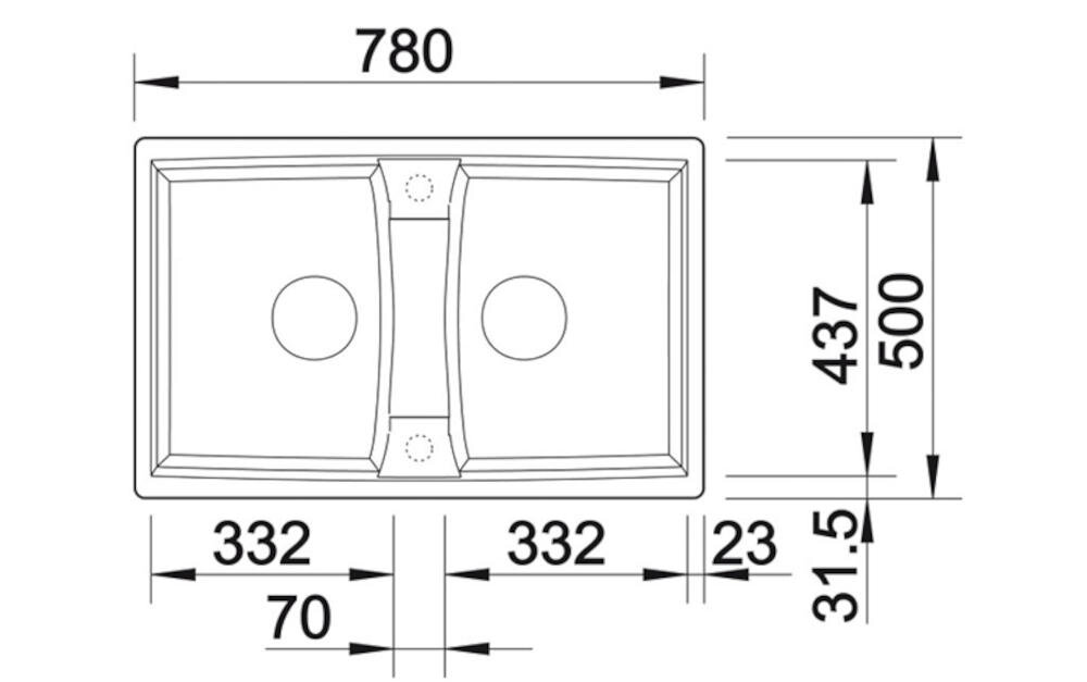 BLANCO zlewozmywak wykonanie silgranit puradur wymiary