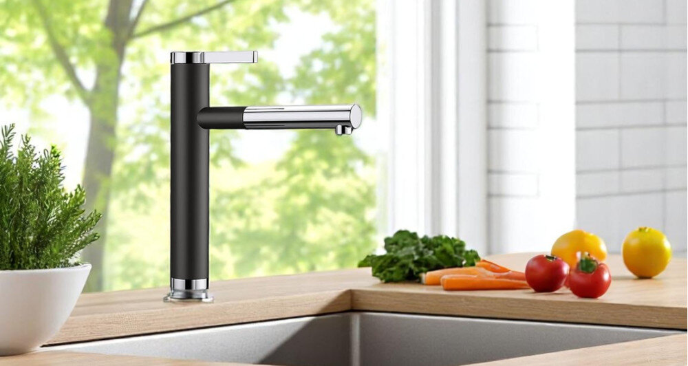 BATERIA KUCHENNA BLANCO Linee-S 526171 obrotowa wyciągana wylewka kolor czarny