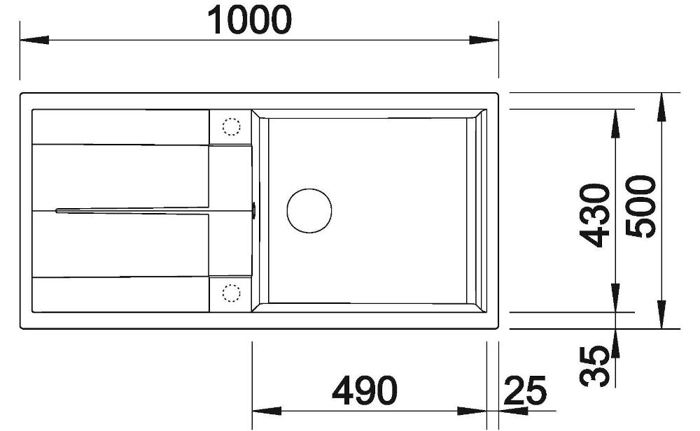 BLANCO zlewozmywak wymiary głębokość