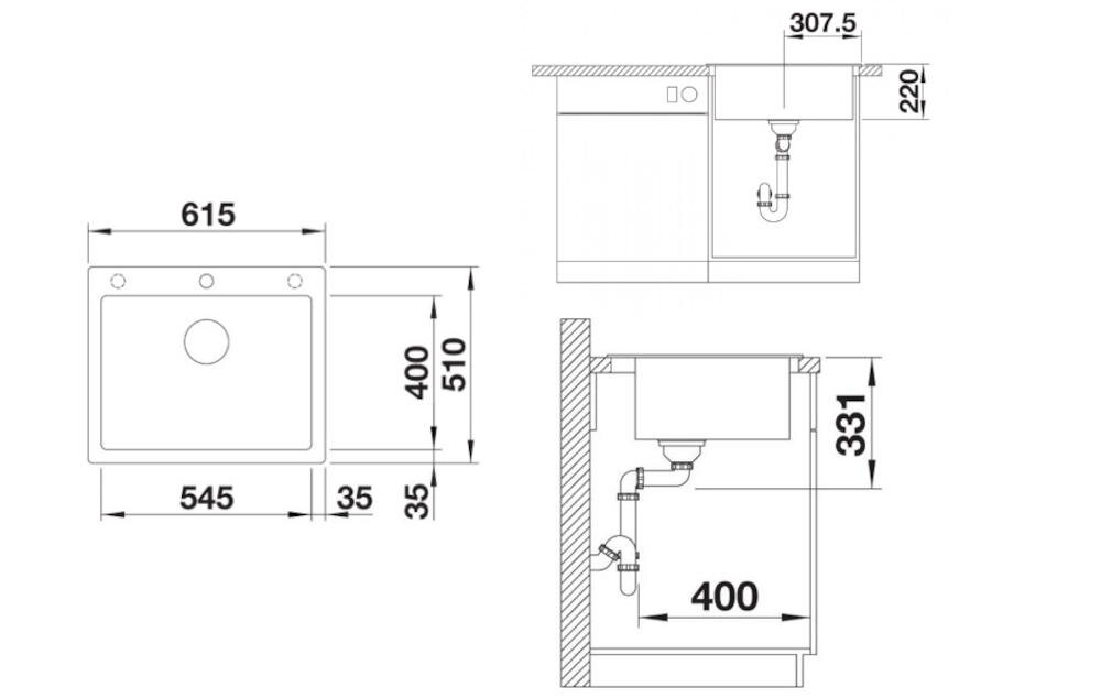 BLANCO zlewozmywak wykonanie silgranit puradur wymiary