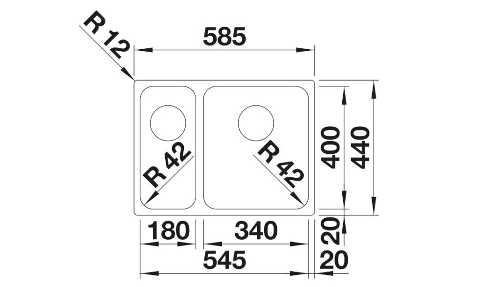 BLANCO zlewozmywak wymiary głębokość