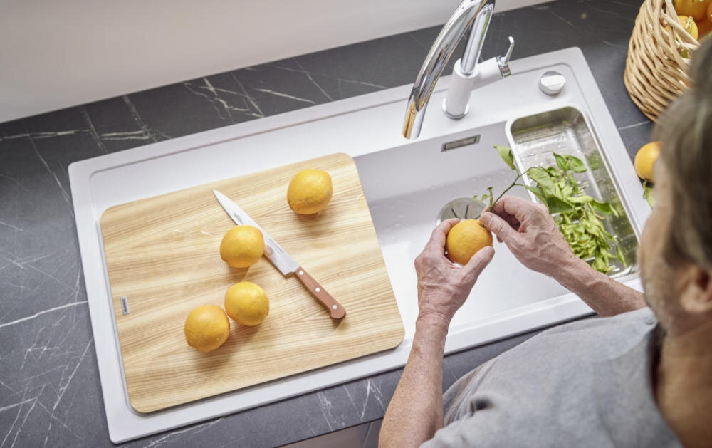 BLANCO zlewozmywak wbudowany montaż blat kuchenny otwór silgranit granit łatwe czyszczenie kamień