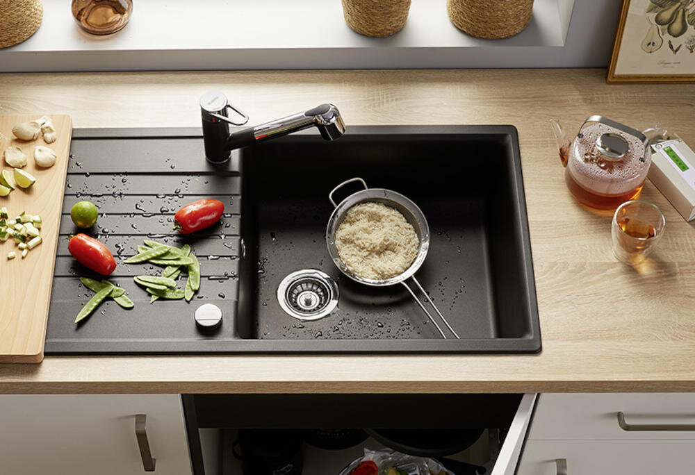 BLANCO funkcjonalność komora miejsce komfort użytkowanie odporność uderzenia wysokie temperatury zarysowania ociekacz