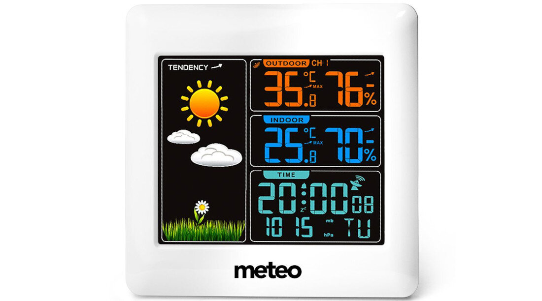 Stacja pogody METEO SP93 dane pogodowe Pomiar wilgotności ciśnienia zakres wbudowany barometr