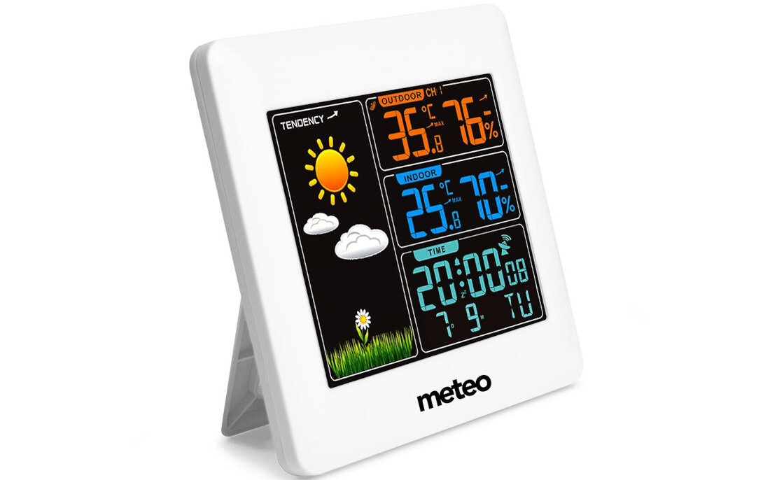 Stacja pogody METEO SP93 Zegar DCF projektor synchronizacja system DCF datownik budzik