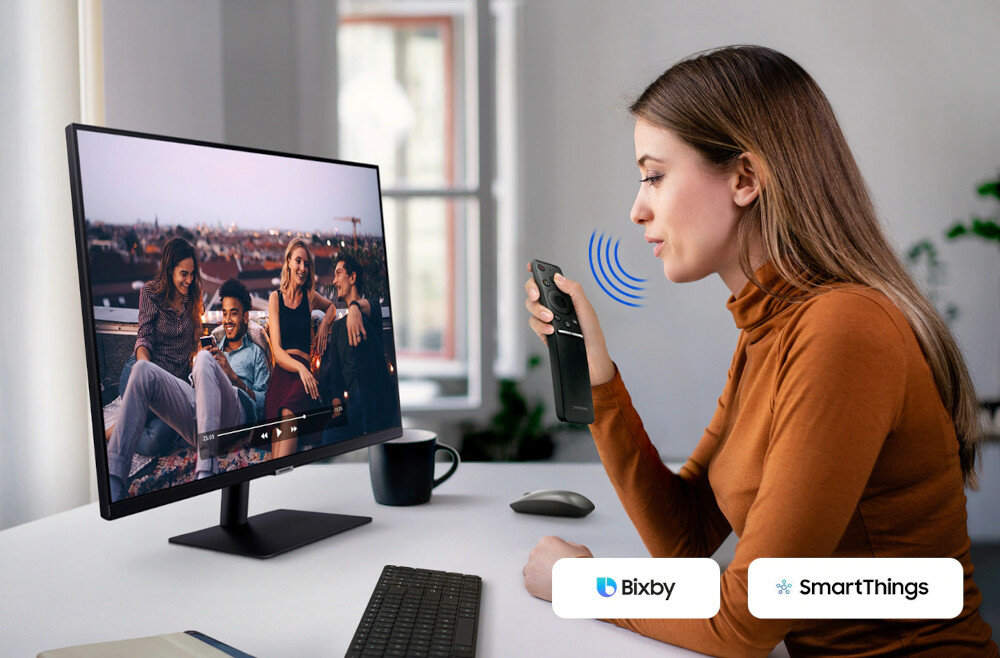 Monitor SAMSUNG Smart M5 LS27AM500 asystent glosowy SmartThings