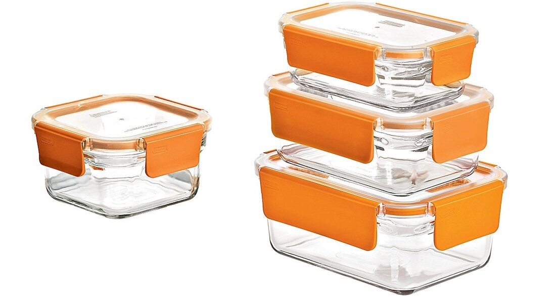 Zestaw pojemnikow na zywnosc GLASSLOCK Pure Smart Oven Safe 6 szt Funkcja hermetyczna