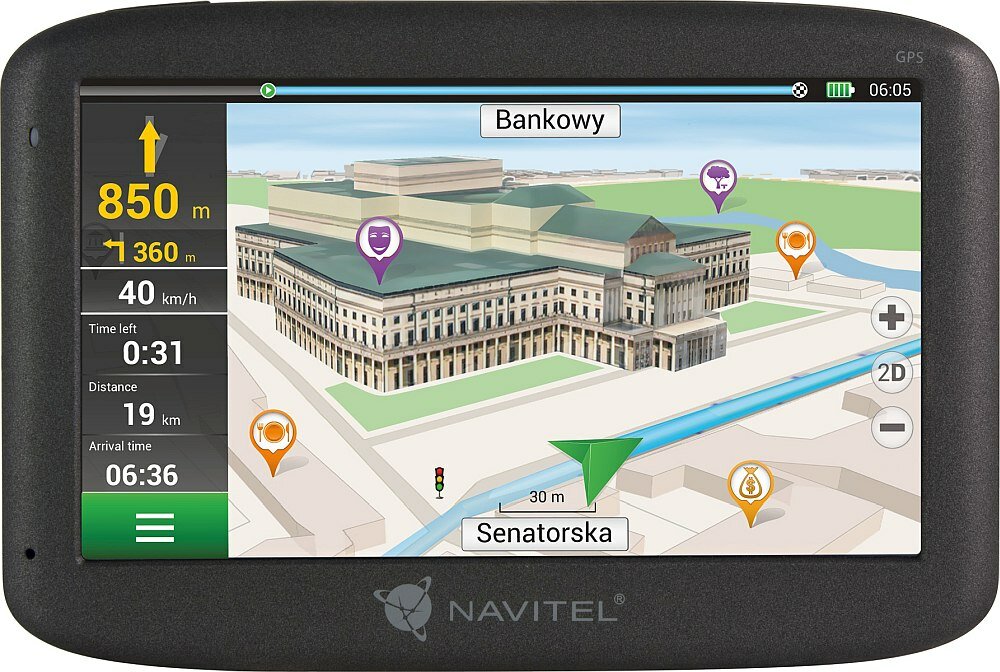 Nawigacja NAVITEL MS400 ekran mapy fotoradary aktualizacja