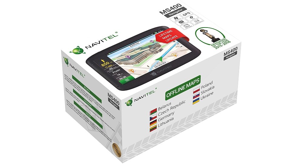Nawigacja NAVITEL MS400 ekran mapy fotoradary aktualizacja