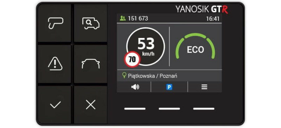 Antyradar YANOSIK GTR Premium - parking
