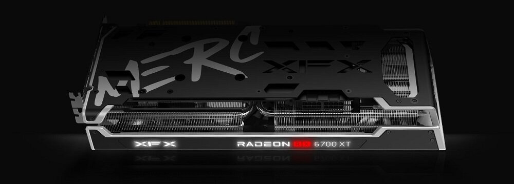 Karta graficzna XFX Radeon RX 6700 XT Speedtester Merc319 12GB - nowoczesny design oświetlenie LED