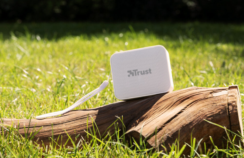 GŁOŚNIK MOBILNY TRUST ZOWY BIAŁY niewielki brzmienie Bluetooth 