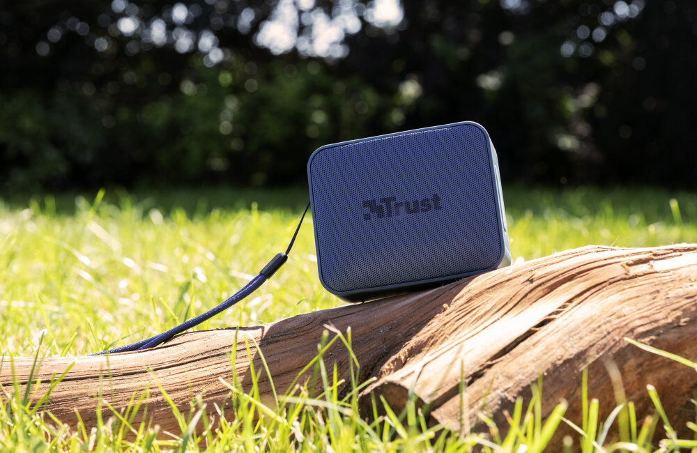 GŁOŚNIK MOBILNY TRUST ZOWY NIEBIESKI niewielki brzmienie Bluetooth 