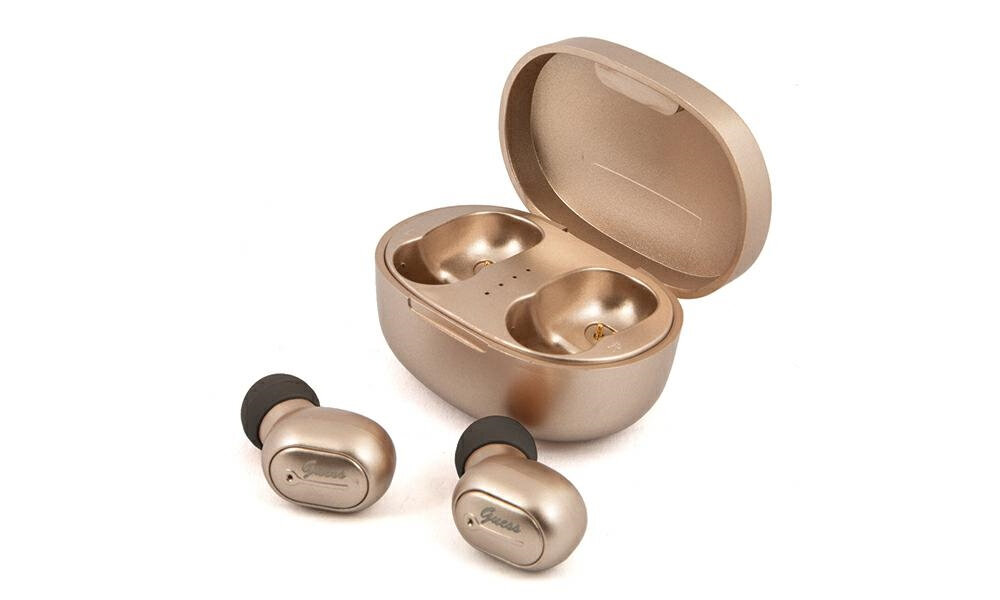 Słuchawki dokanałowe GUESS GUTWST30GO Złoty odporność na warunki atmosferyczne