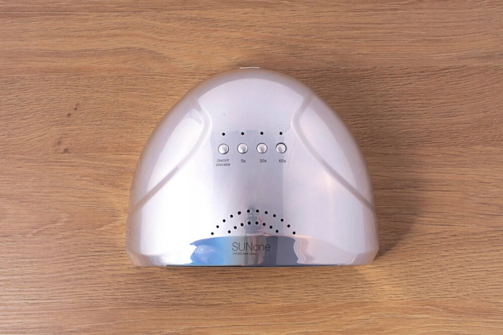 Lampa UV/LED do paznokci SUNONE Sun1 Srebrny Uniwersalne utwardzanie moc żele lakiery hybrydowe technologia dual LED dwa zakresy fal Energooszczędne źródło światła