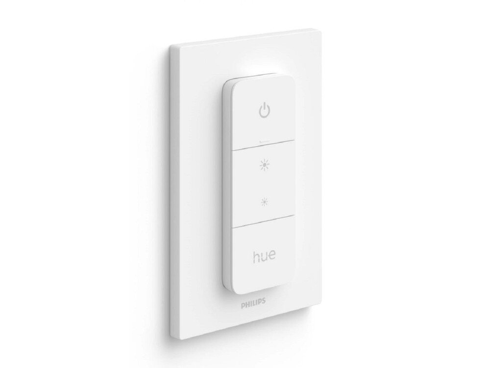 Ściemniacz PHILIPS HUE V2 929002398602 zasilany bateriami bezprzewodowa konstrukcja przełącznik PHILIPS HUE Dimmer switch dołączonej taśmy klejącej użytkowanie jako pilota