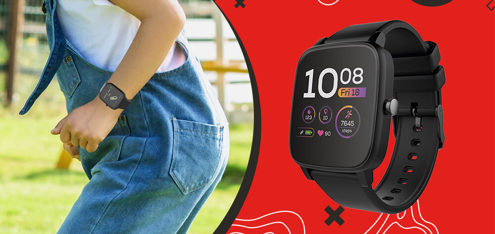 Smartwatch FOREVER iGO Pro JW-200 ekran bateria sport zdrowie monitoring puls pasek
