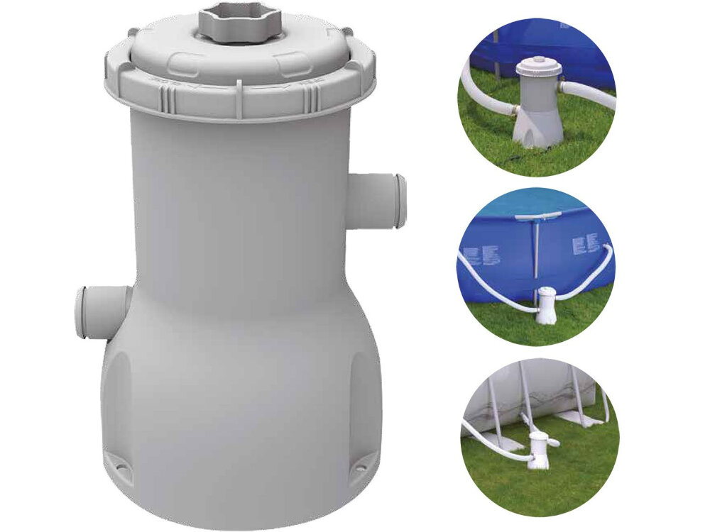 Basen ENERO 1036502 300 x 76 cm pompa filtrujaca zasilanie 220-240 V przeplyw 1136 litrow na godzine czysta woda kabel o dlugosci 200 cm bezpieczenstwo