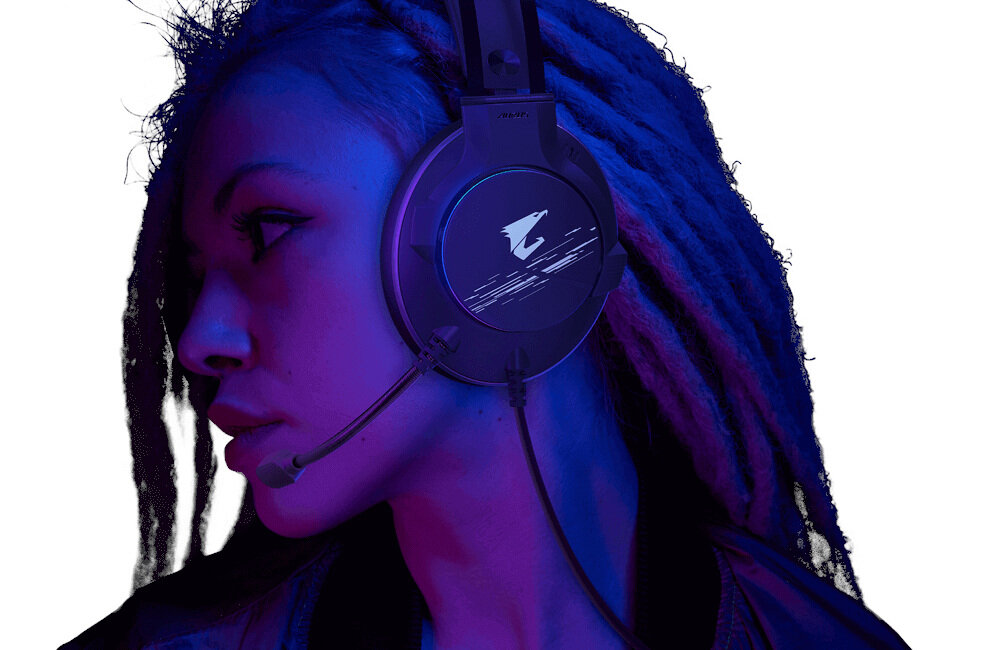 Słuchawki GIGABYTE Aorus H1 trwałość podświetlenie RGB