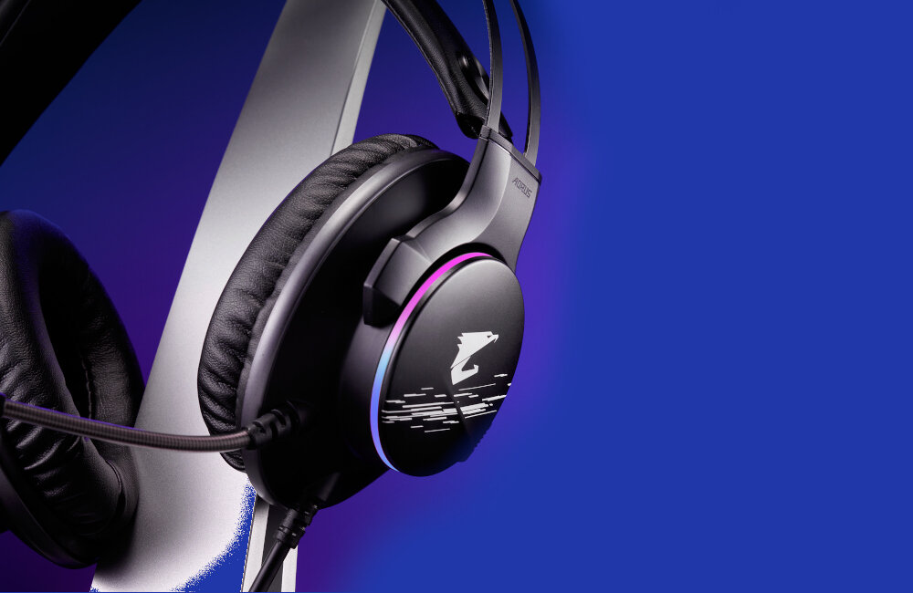 Słuchawki GIGABYTE Aorus H1 nauszniki regulacja pałąk