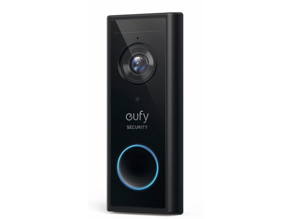 Wideodomofon EUFY Doorbell 2K E82101W4 Wi-Fi dzwonek do drzwi do 5 m widocznosci w nocy zasilanie dwie baterie dzialanie okolo 6 miesiecy