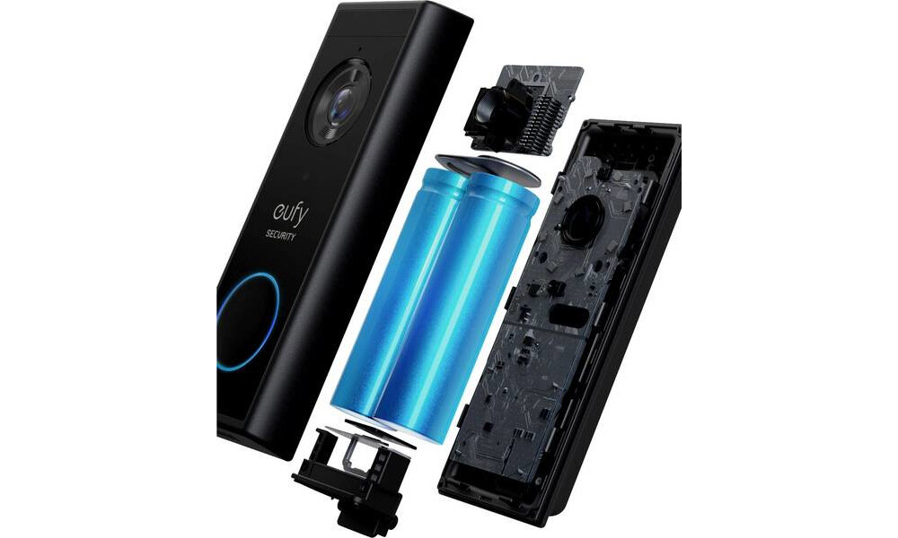 Wideodomofon EUFY T82101W1 Wi-Fi dwie wbudowane baterie kabel USB-C