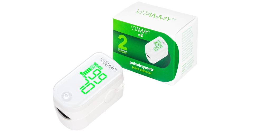 Pulsoksymetr VITAMMY O2 wyglad zalecenia certyfikat