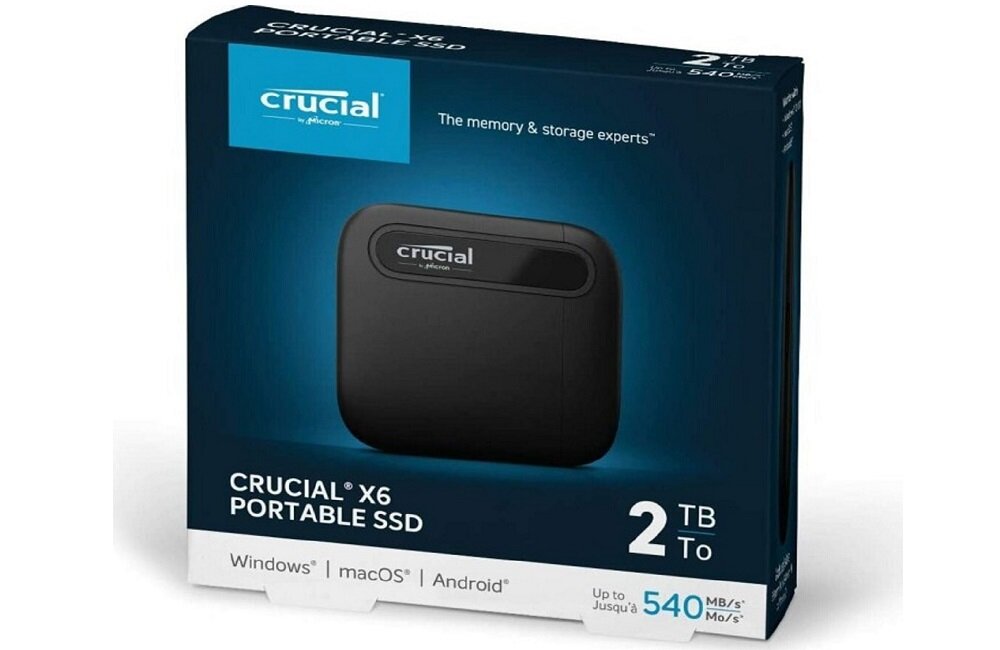 Dysk CRUCIAL X6 Portable Bezpieczny transport