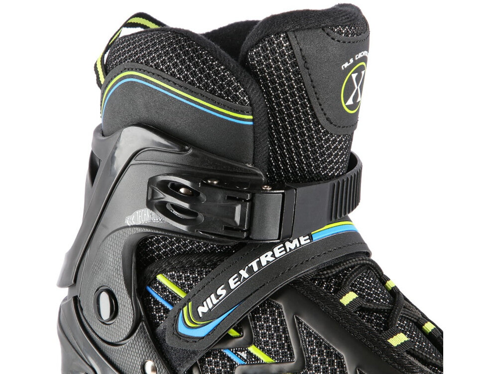 Łyżworolki NILS EXTREME NA1128 NA11010 (rozmiar 43-45) klamra dwusekcyjna pasek na rzep sznurowadła maksymalne bezpieczeństwo