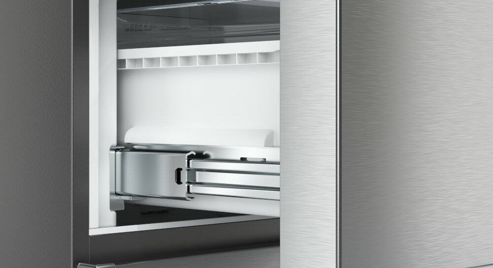 Lodówka HISENSE RT641N4WIE Nofrost Inox metalowe prowadnice