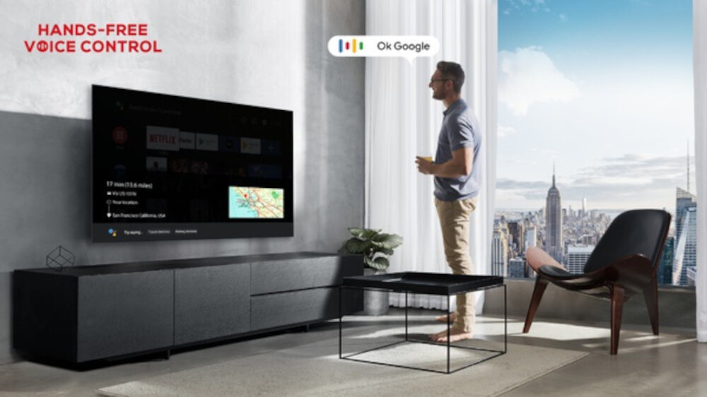 Telewizor TCL QLED C725 - sterowanie głosowe